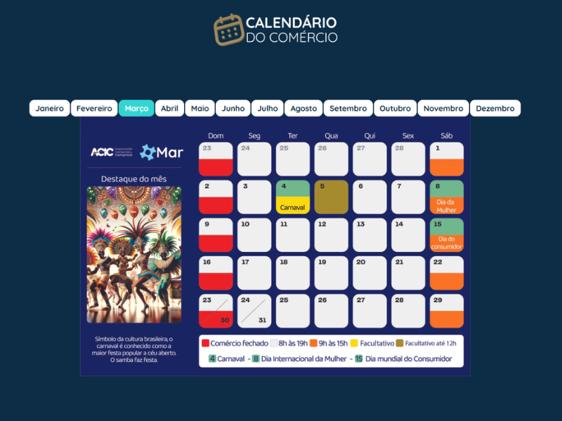 Calendário do Comércio